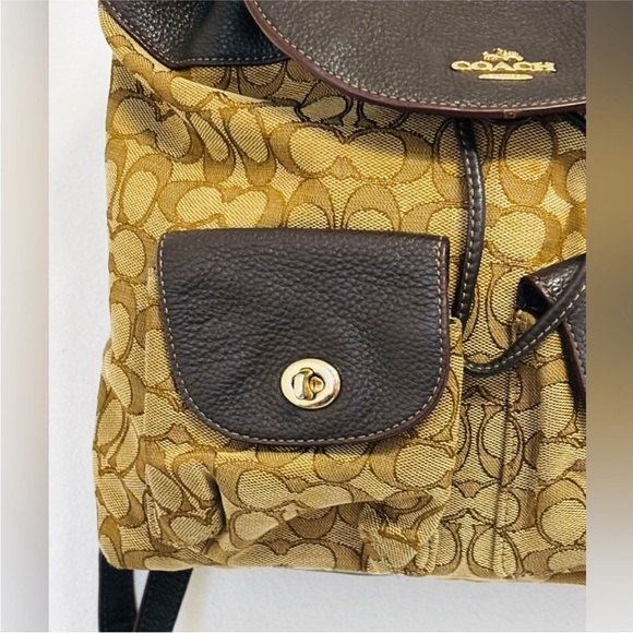 Coach Outline Signature Billie Backpack F30275 Khaki / Brown - Picture 3 of 10